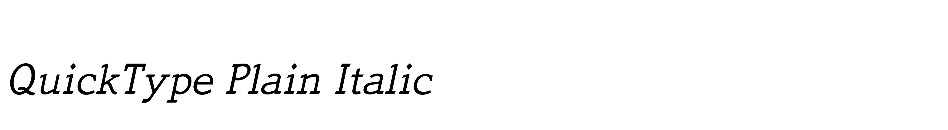 QuickType Plain Italic